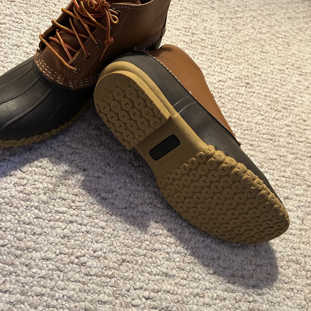 LLBean Men's Brown and Black Duck Boots